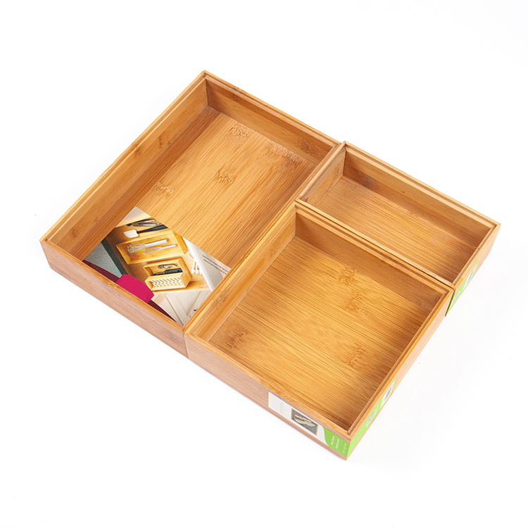 Mesh Desk Makeup Drawer And Storage Box Organiser Desktop Bamboo Organizer