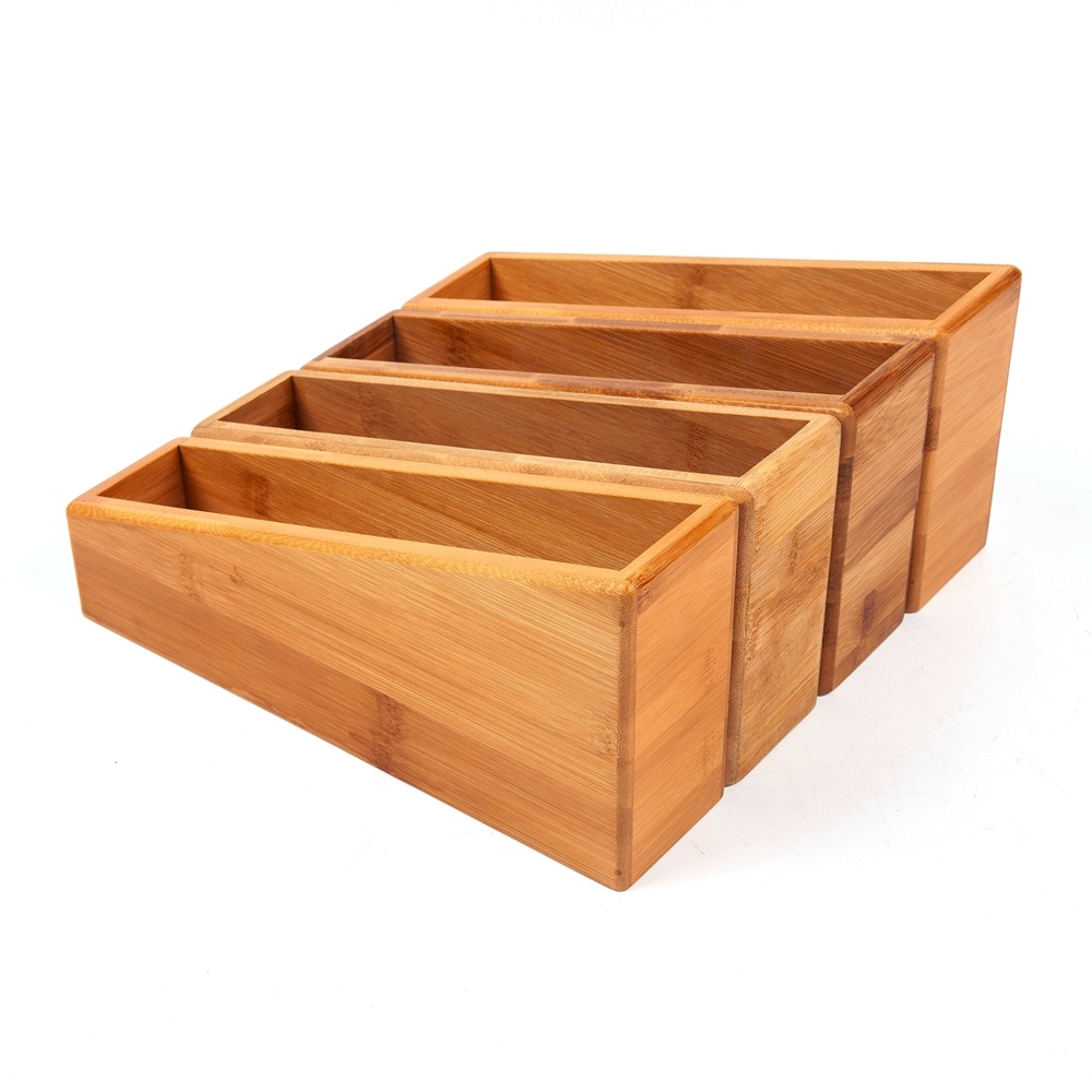 File Sorter Desktop Storage Box Desk Wooden Set Bamboo Organizer