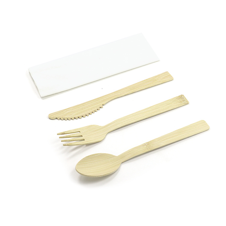Ecologically Sound Product Custom Wooden Bamboo Spoon Fork Cutlery Set